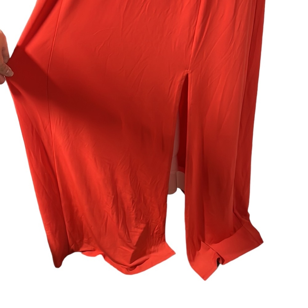 Enfocus Studio Sleeveless Halter Top Maxi Dress Orange Womens Size 14 - Picture 8 of 15